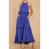 image:imageRVivimos Womens Summer Dress Sleeveless Halter Layered Ruffles Casual Boho Flowy Maxi DressRoyal Blue