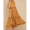 image:imageRVivimos Womens Summer Dress Sleeveless Halter Layered Ruffles Casual Boho Flowy Maxi DressYellow