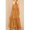 image:imageRVivimos Womens Summer Dress Sleeveless Halter Layered Ruffles Casual Boho Flowy Maxi DressYellow