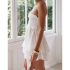 image:imageRVivimos Womens Summer Linen Ruffles Boho Casual Tube Playsuits Short Jumpsuit RompersStyle1white