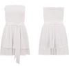 image:imageRVivimos Womens Summer Linen Ruffles Boho Casual Tube Playsuits Short Jumpsuit RompersStyle1white
