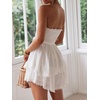 image:imageRVivimos Womens Summer Linen Ruffles Boho Casual Tube Playsuits Short Jumpsuit RompersStyle1white