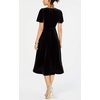 image:imageRVivimos Womens Velvet Pleated Wrap Tie Waist Elegant Flowy Party Plus Size Midi DressesBlack Wrap