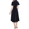 image:imageRVivimos Womens Velvet Pleated Wrap Tie Waist Elegant Flowy Party Plus Size Midi DressesNavy Blue Wrap