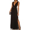 image:imageRVivimos Boho Dress for Women Sexy Deep V Neck Sleeveless Hollow Out Backless Casual Side Slit Maxi DressBlack2