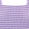 image:imageRVivimos Summer Boho Plaid Midi Dresses for Women 2026 Puff Sleeve Square Neck Casual Smocked Ruffle Tiered Flowy DressesPurple