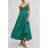 image:imageRVivimos Womens Summer Cotton Spaghetti Strap Floral Smocked Maxi Dress  Lightweight 100 cotton fabric Casual boho resort wear 2026 beach vacation sundressGreen