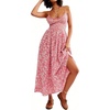 image:imageRVivimos Womens Summer Cotton Spaghetti Strap Floral Smocked Maxi Dress  Lightweight 100 cotton fabric Casual boho resort wear 2026 beach vacation sundressPink
