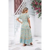 image:imageRVivimos Womens Summer Floral Print Cotton Short Sleeve Flowy DressLightblue