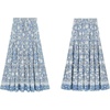 image:imageRVivimos Womens Summer Vintage Floral Print Boho Casual Ruffled Flowy Maxi SkirtLightblue
