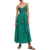 image:imageRVivimos Womens Summer Cotton Spaghetti Strap Floral Smocked Maxi Dress  Lightweight 100 cotton fabric Casual boho resort wear 2026 beach vacation sundressGreen