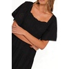 image:imageRVivimos Womens Summer Cotton Short Sleeve Square Neck Eyelet Embroidery Elastic Waist Casual ALine Tiered Flowy Midi DressBlack