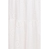 image:imageRVivimos Womens Summer Cotton Short Sleeve Square Neck Eyelet Embroidery Elastic Waist Casual ALine Tiered Flowy Midi DressWhite