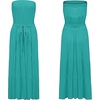 image:imageRVivimos Womens Summer Cotton Tube Strapless Casual Boho Sleeveless Maxi Dress with BeltTeal