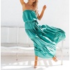 image:imageRVivimos Womens Summer Cotton Tube Strapless Casual Boho Sleeveless Maxi Dress with BeltTeal