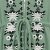 image:imageRVivimos Womens V Neck Bell Sleeve Vintage Floral Embroidered High Low Long DressesGreen