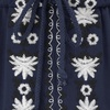 image:imageRVivimos Womens V Neck Bell Sleeve Vintage Floral Embroidered High Low Long DressesNavy Blue