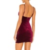 image:imageRVivimos Womens Velvet Ruched V Neck Spaghetti Straps Sleeveless Bodycon Mini DressBurgundy
