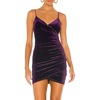image:imageRVivimos Womens Velvet Ruched V Neck Spaghetti Straps Sleeveless Bodycon Mini DressPurple