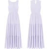image:imageRVivimos 2026 Summer Cotton Midi Dresses for Women Casual Sleeveless Smocked ALine Tiered Flowy Tank Dress with PocketsLight Purple