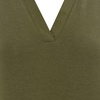 image:imageRVivimos Womens Summer 2026 Cotton Cap Sleeve V Neck Empire Waist Casual Midi Dress with PocketsArmy Green