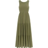 image:imageRVivimos 2026 Summer Cotton Midi Dresses for Women Casual Sleeveless Smocked ALine Tiered Flowy Tank Dress with PocketsArmy Green