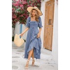image:imageRVivimos Women Summer Cotton A Line Flowy Long Dresses  Half Sleeve Ruffled Vintage Elegant Smocked Backless Dress Maternity Shoot Baby Shower Casual Vacation OutfitsHazeblue2