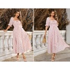 image:imageRVivimos Women Summer Cotton A Line Flowy Long Dresses  Half Sleeve Ruffled Vintage Elegant Smocked Backless Dress Maternity Shoot Baby Shower Casual Vacation OutfitsPink2floral
