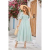 image:imageRVivimos Women Summer Cotton A Line Flowy Long Dresses  Half Sleeve Ruffled Vintage Elegant Smocked Backless Dress Maternity Shoot Baby Shower Casual Vacation OutfitsGreen2