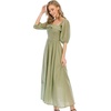 image:imageRVivimos Women Summer Cotton A Line Flowy Long Dresses  Half Sleeve Ruffled Vintage Elegant Smocked Backless Dress Maternity Shoot Baby Shower Casual Vacation OutfitsArmygreen1