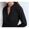 image:imageRVivimos Womens Fall Long Sleeve Elastic Waist Midi Dress with Pockets  Soft Cotton Material 2026 Spring V Neck ALine Long Dress Casual Daily Office Work Vacation OutfitsBlack