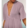 image:imageRVivimos Womens Summer Cotton Casual Flowy Maxi Dress  Short Sleeve V Neck Empire Waist Boho Tiered Ruffle Beach Vacation Loose Long DressesDusty Purple