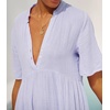 image:imageRVivimos Womens Summer Cotton Casual Flowy Maxi Dress  Short Sleeve V Neck Empire Waist Boho Tiered Ruffle Beach Vacation Loose Long DressesLight Purple