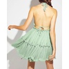 image:imageRVivimos Womens Summer Halter Deep V Neck Mini Short Dress  Sleeveless Adjustable Ties Patchwork Sexy Backless Boho Dress Casual Beach Vacation Cocktail Party OutfitsSage Green