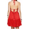 image:imageRVivimos Womens Summer Halter Deep V Neck Mini Short Dress  Sleeveless Adjustable Ties Patchwork Sexy Backless Boho Dress Casual Beach Vacation Cocktail Party OutfitsRed