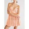 image:imageRVivimos Womens Summer Halter Deep V Neck Mini Short Dress  Sleeveless Adjustable Ties Patchwork Sexy Backless Boho Dress Casual Beach Vacation Cocktail Party OutfitsPeach Puff