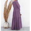 image:imageRVivimos Long Sleeve V Neck Flowy Maxi Dresses for Women  Lightweight Fabric Empire Waist Layered Ruffle Hem Boho Casual Long Dress Daily Wear Beach Vacation ClothesDark Purple