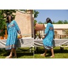 image:imageRVivimos Womens Long Sleeve Casual Boho Floral Midi Dresses  Retro V Neck Tassel Tie Beach Vacation Outfits Resort WearDarkturquoise