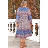 image:imageRVivimos Womens Long Sleeve Casual Boho Floral Midi Dresses  Retro V Neck Tassel Tie Beach Vacation Outfits Resort WearPurple