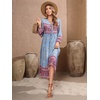 image:imageRVivimos Womens Long Sleeve Floral V Neck Bohemian Midi Dress  Retro Tassel Tie Casual Loose Beach Vacation Outfits Resort WearCyanblue2
