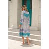 image:imageRVivimos Womens Long Sleeve Floral V Neck Bohemian Midi Dress  Retro Tassel Tie Casual Loose Beach Vacation Outfits Resort WearWhitepurple