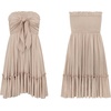 image:imageRVivimos Womens Summer Boho Sleeveless Tube Top Mini Dress  Tie Front Ruffle Hem Vacation Beach Sundress Casual Resort WearKhaki