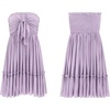 image:imageRVivimos Womens Summer Boho Sleeveless Tube Top Mini Dress  Tie Front Ruffle Hem Vacation Beach Sundress Casual Resort WearLight Purple