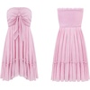 image:imageRVivimos Womens Summer Boho Sleeveless Tube Top Mini Dress  Tie Front Ruffle Hem Vacation Beach Sundress Casual Resort WearPink