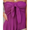 image:imageRVivimos Womens Summer Boho Sleeveless Tube Top Mini Dress  Tie Front Ruffle Hem Vacation Beach Sundress Casual Resort WearPlum