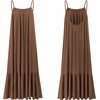 image:imageRVivimos Womens Summer Cotton Backless Casual Maxi Dress  Adjustable Spaghetti Strap Ruffle Loose Fit Boho Flowy Cami Dress Daily Wear Beach Cover Up Vacation Travel OutfitsBrown
