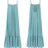 image:imageRVivimos Womens Summer Cotton Backless Casual Maxi Dress  Adjustable Spaghetti Strap Ruffle Loose Fit Boho Flowy Cami Dress Daily Wear Beach Cover Up Vacation Travel OutfitsLake Blue