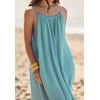 image:imageRVivimos Womens Summer Cotton Backless Casual Maxi Dress  Adjustable Spaghetti Strap Ruffle Loose Fit Boho Flowy Cami Dress Daily Wear Beach Cover Up Vacation Travel OutfitsLake Blue
