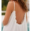 image:imageRVivimos Womens Summer Cotton Backless Casual Maxi Dress  Adjustable Spaghetti Strap Ruffle Loose Fit Boho Flowy Cami Dress Daily Wear Beach Cover Up Vacation Travel OutfitsWhite