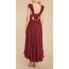 image:imageRVivimos Womens Summer Sleeveless Square Neck Midi Dress  Boho Ruffle Tie Back Backless with Pockets Plaid Flowy Casual OutfitsBurgundy
